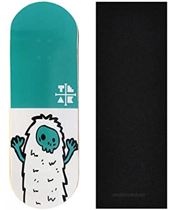Teak Tuning Premium Fingerboard Graphic Deck Teal Yeti 32mm x 97mm Heat Transfer Graphics Pro Shape & Size Pre-Drilled Holes Includes Prolific Foam Tape