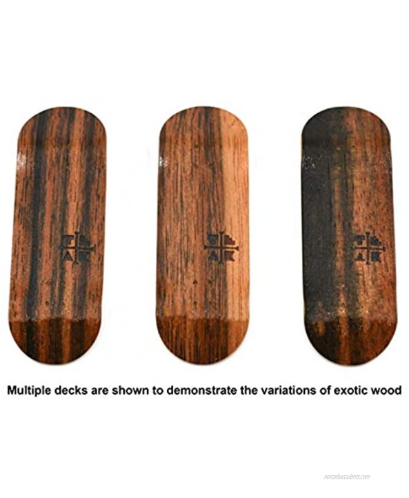 Teak Tuning Prolific Wooden Fingerboard Deck Two Tone 32mm x 97mm Handmade Pro Shape & Size Five Plies of Wood Veneer Includes Prolific Foam Tape