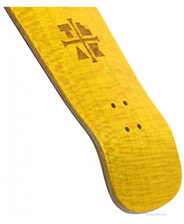 Teak Tuning Wooden Fingerboard Carlsbad Cruiser Deck Banana Yellow 34mm x 100mm Handmade Pro Shape & Size Five Plies of Wood Veneer Includes Prolific Foam Tape