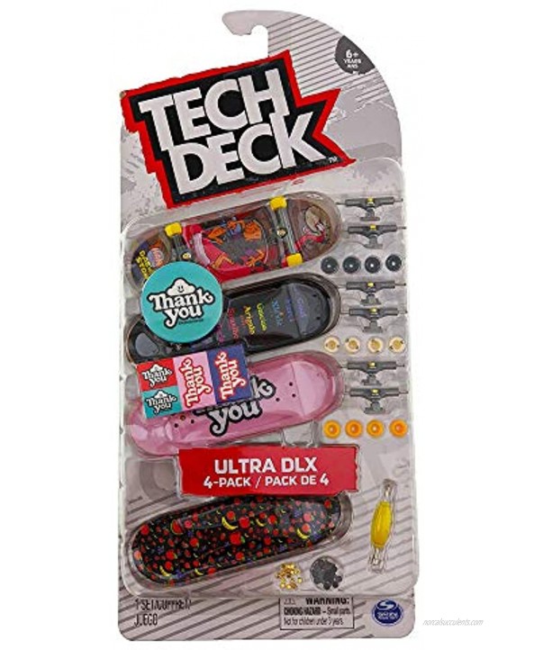 TECH DECK Thank You Skateboards 2020 Ultra DLX 4-Pack Fingerboards