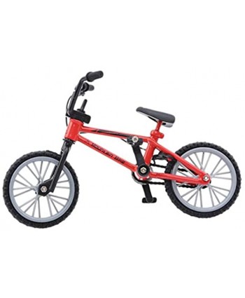 Underleaf Mini Alloy Finger Bikes Functional Finger Mountain Bike BMX Fixed Bicycle Novelty Toys Game for Kids Boys Girls,red