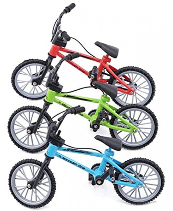 Underleaf Mini Alloy Finger Bikes Functional Finger Mountain Bike BMX Fixed Bicycle Novelty Toys Game for Kids Boys Girls,red