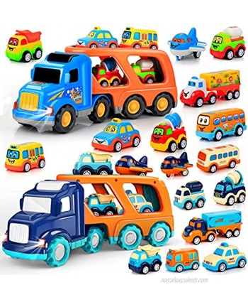 18 Pack Cars Toys for 1 2 3 4 5 Years Old Toddlers Boys and Girls Gift Colorful Assorted Vehicles