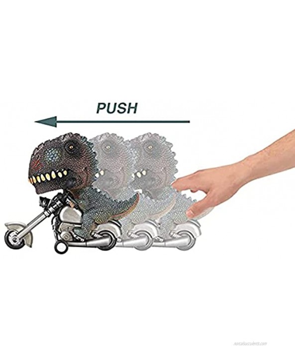 AFXOBO Dinosaur Motorcycle Toys for Kids Dinosaurs Toy Car Friction Powered Inertia Animal Motorcycle Model Pull Back Toy Car