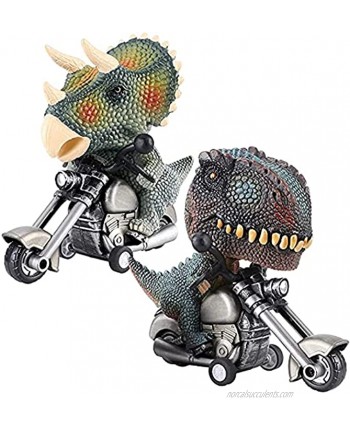 AFXOBO Dinosaur Motorcycle Toys for Kids Dinosaurs Toy Car Friction Powered Inertia Animal Motorcycle Model Pull Back Toy Car