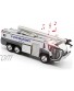 Ailejia Airport Fire Truck Engine Pullback Friction Toy Airport Firetruck Model Lights and Music White