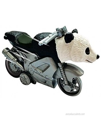 Deluxebase Wild Riders Panda from Friction Powered Toy Motorbikes with Cool Animal Riders Great Panda Toys for Boys and Girls.