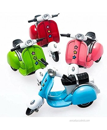 Die Cast Scooter neon Colors [3 Pack] Pull Back Metal Scooter 4.5 Inches Long Best Party Favor Prizes for Kids 3 Pack Colors May Very