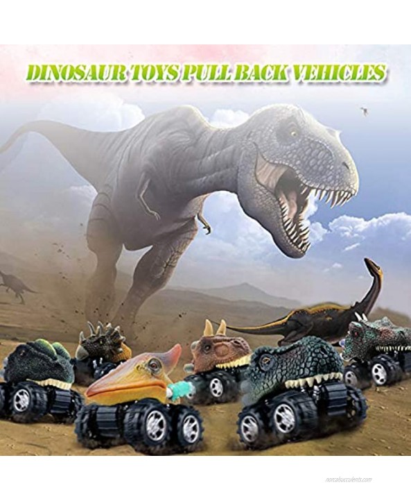 Dinosaur Toy Cars Pull Back Dinosaur Toys for Boy Girls and Dinosaur Toys Monster Trucks Toys for Boys Pull Back Cars Toy Cars for Toddler