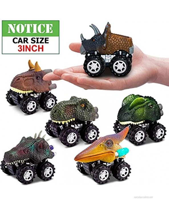 Dinosaur Toys Pull Back Car Toy 6PCS Model Dinosaur Toys Vehicles for Kids,Dinosaur Games Toys Gifts for 3 Year Old Boys,Christmas Birthday Gifts for Kids 2,3,4,5,6 Year Old Boys Girls
