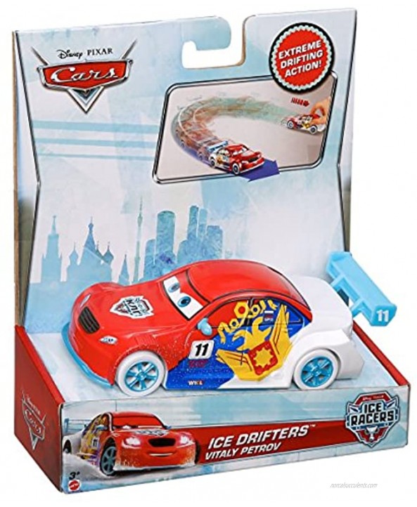 Disney Pixar Cars Ice Racers 1:43 Scale Pullback Drifter Vehicle Petrov