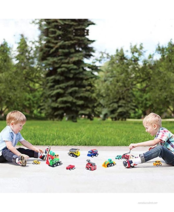 FRETOD Pull Back Vehicle 20 Pcs Pull Back Toy Cars Pull and Go Toy Cars for Toddlers and Kids