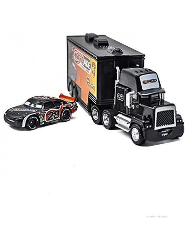 GEFU Movie Cars Toys Red Lightning McQueen Mack Hauler Truck & Racer Speed Racers Metal Toy Car 1:55 Loose Kid Toys 14