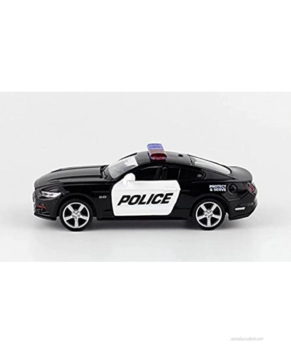 JYSMAM 1:36 for 2015 Ford Mustang Police Toy Car Alloy Die Cast Pull Back Toys Car for Kids Color : Black