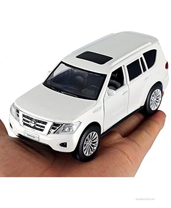 JYSMAM 1:36 for Patrol SUV Alloy Car Model Toy Die Cast Pull Back Toys Vehicle for Children Gifts Color : White