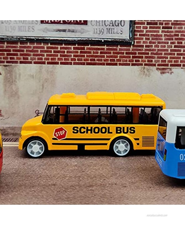 Kid Mini Simulation Pull Back School Luxury Bus Model Collectible Toy Desk Decor,Perfect Child Intellectual Toy Gift Set Random Color