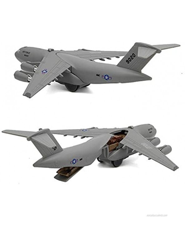 LOadSEcr Airplane Toy Metal Pull-Back Aircraft Toys Air Plane Model 1 32 C17 Transport Plane Pull Back Music LED Model Table Decor Kids Toy Gift for Kids Children Green