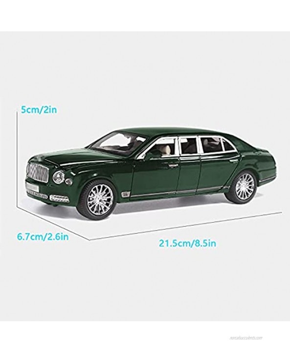 LQZCXMF 1 24 Scale Model Car Can Open 6 Doors Sound and Light Pull Back Car Toy Car Rubber Tire Simulation Car Model Alloy Die-Casting Table Pendulum Decoration is The Best