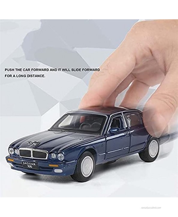 MAQINA Classic 1:32 for Jaguar XJ6 Die-cast Model Toy Car Alloy Simulation Sound and Light Pull Back Toy Car Children’s Gift Color : Silver