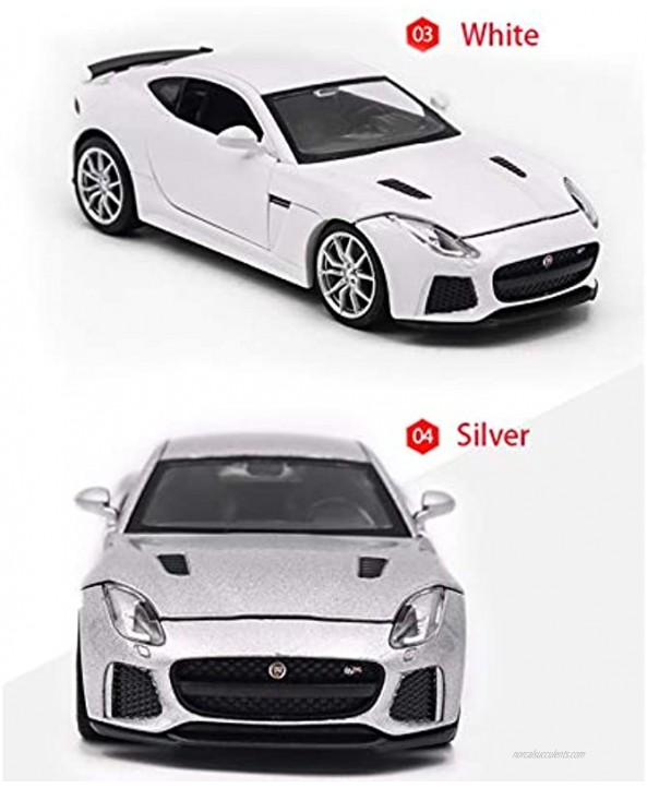 NMBD 1 32 for Jaguar F-Type Sports Car Model Toy Simulation Sound Light Pull Back Alloy Die Cast Toys Vehicle for Boys Girls Color : Blue