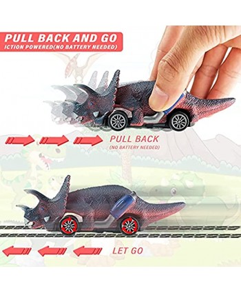 Pull Back Car Dinosaur Toys Car Toys for Toddler Boys 8 Pack Set