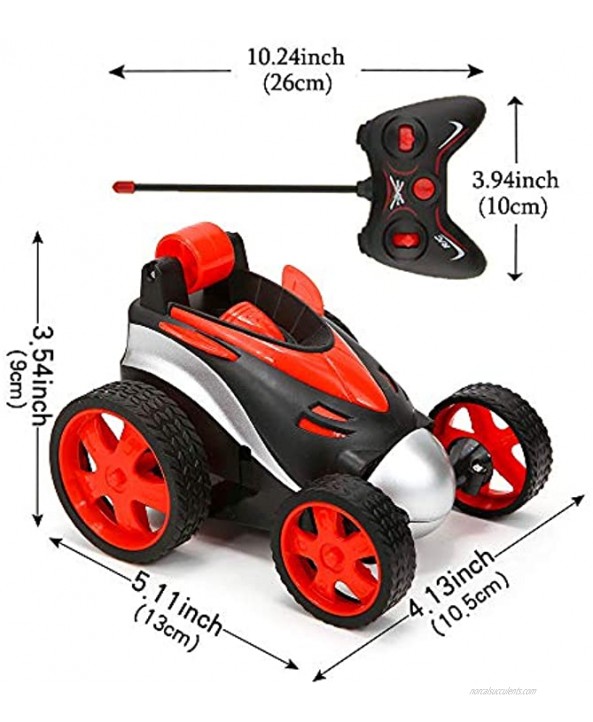RC Stunt Cars for Kids Remote Control Car Stunt Vehicle High Speed 360 Degree Rotation Flip Racing Car Upright Driving Toys for Boys Girls Red