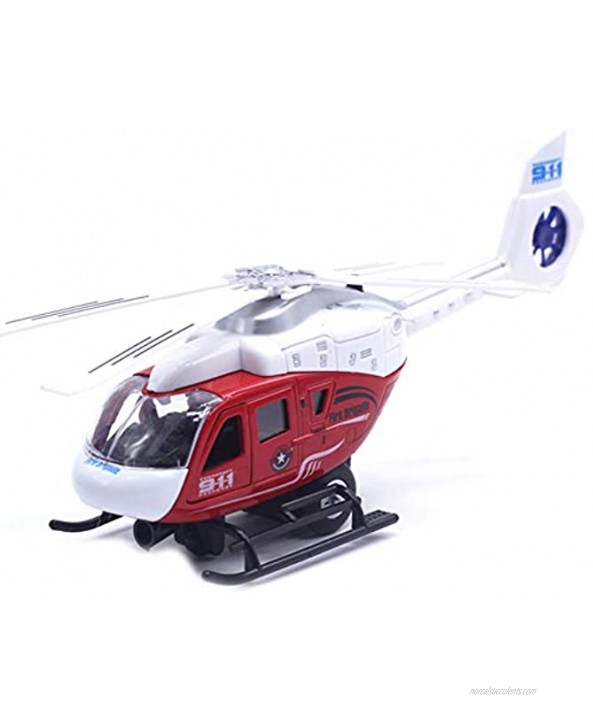 Realistic Police Helicopter Plane Pull Back LED Music Model Kids Toy Collection,Perfect Child Intellectual Toy Gift Set Blue