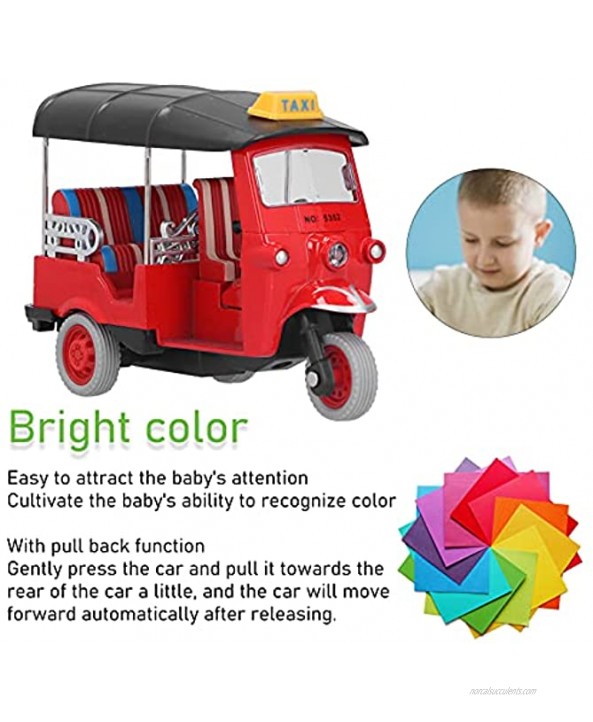 SALUTUY Pull Back Thai Tricycle Bright Color Pull Back Car Toy Birthday Gift for Children for Home for Children for Outdoorred