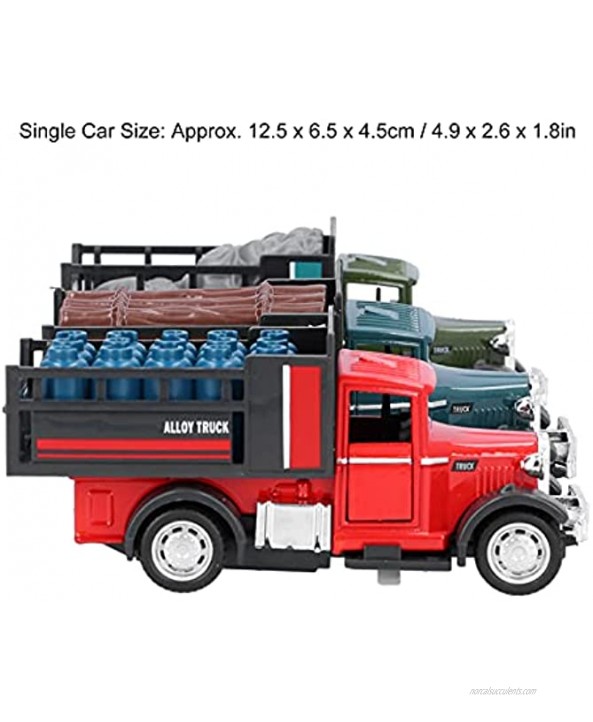 SALUTUY Truck Toy Alloy Material Pull Back Car Pull Back Function for Daily Life3 Piece Set
