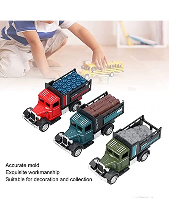 SALUTUY Truck Toy Alloy Material Pull Back Car Pull Back Function for Daily Life3 Piece Set