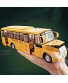 Xolye Metal Bus Car Model Decorations Alloy School Bus Toys Can Open The Door Sound and Light Effect Children's Toy Car Pull Back Toy Car Boy Gift