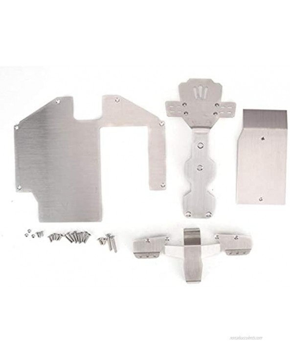 Dilwe Chassis Armour Stainless Steel Body Armor Front Chassis Rear Protection Accessories Compatible with 1 7 UDR RC Car