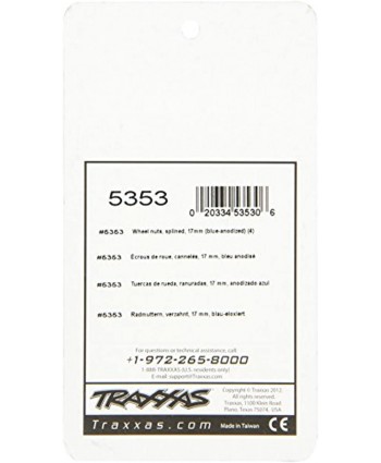 Traxxas 5353 Blue-Anodized Aluminum 17mm Splined Wheel Nuts set of 4