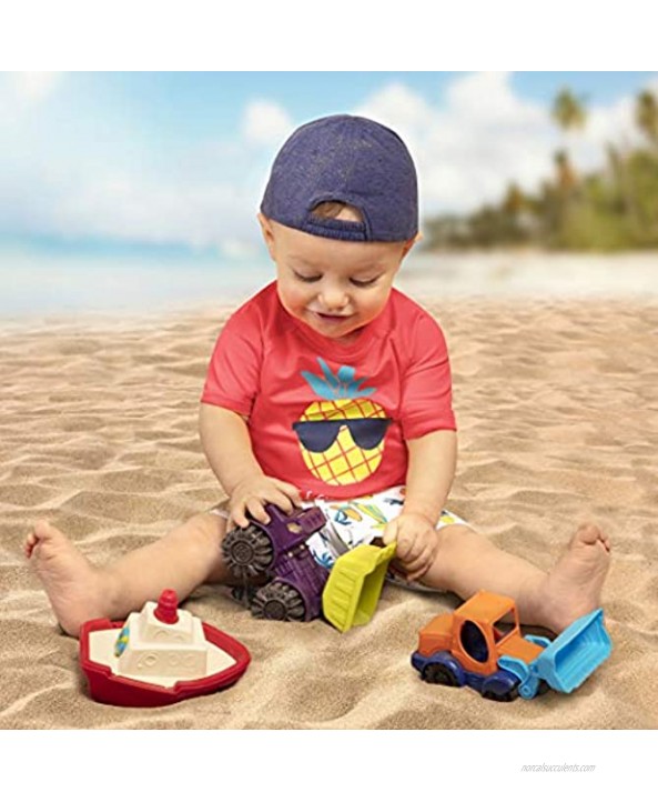 B. toys by Battat Mini Toy Cars Water & Sand Vehicles Beach Playset for Kids 18 Months+ 3- Pcs