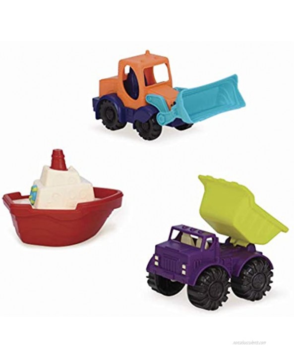 B. toys by Battat Mini Toy Cars Water & Sand Vehicles Beach Playset for Kids 18 Months+ 3- Pcs