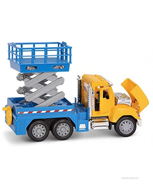 Driven by Battat – Micro Scissor Lift Truck – Toy Truck with Movable Basket Light & Sound Effects for Kids Aged 3+