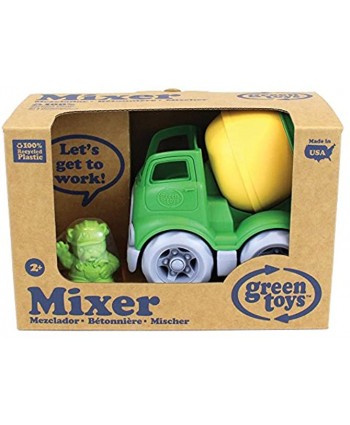 Green Toys Mixer Construction Truck Green Yellow 5.75x7.5x5.6