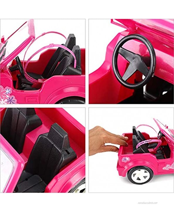 Liberty Imports Pink Convertible Car Cruiser Sport Utility Vehicle Toy for Dolls Compatible with Barbie