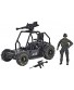 Sunny Days Entertainment Delta Attack Vehicle – Playset with Action Figure and Realistic Accessories | Military Toy Set for Kids – Elite Force