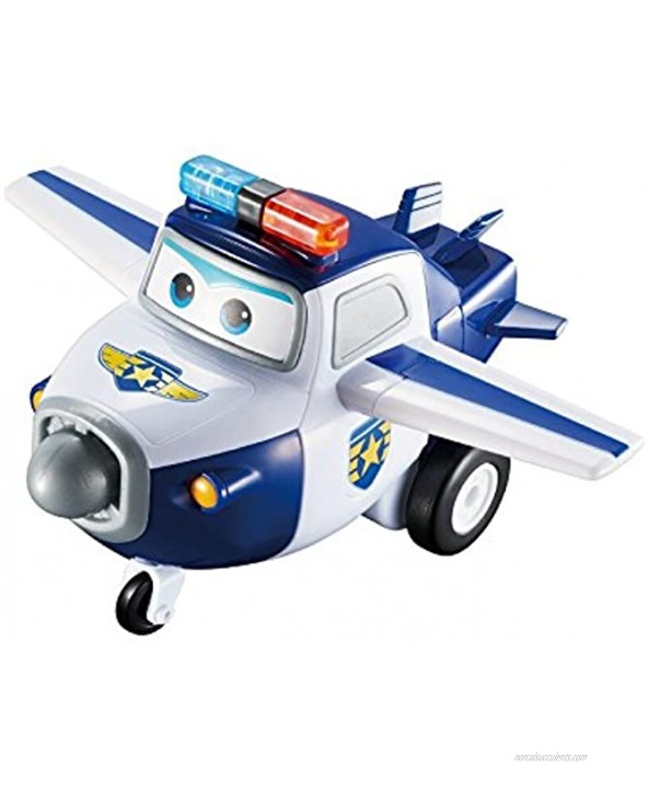 Super Wings Remote Control Paul | RC Police Airplane Toys | Easy to Control | Blue and White Vehicle | Best Gift for 3 4 5 Year Old Boys and Girls | Fun for Preschool Kids | Light and Sound Effects