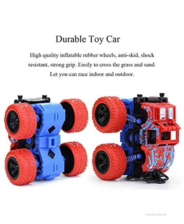 Toy Cars for Kids 1 5 Years Old Boys Girls Monster Trucks Push & Go Car Toy Durable Big Wheels 360 Rotating Stunt Toy Vehicle Purple