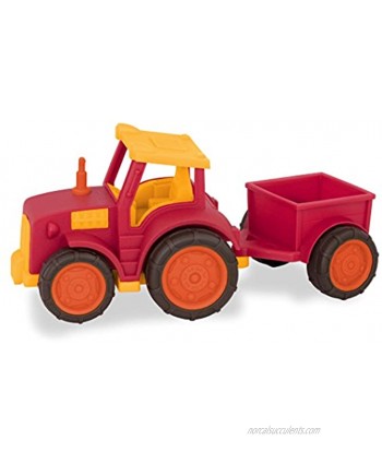 Wonder Wheels by Battat – Tractor & Trailer – Toy Tractor & Trailer Combo for Toddlers Age 1 & Up 2 Pc – 100% Recyclable
