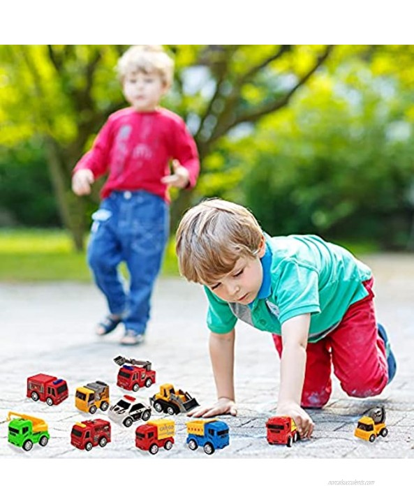 20 PCS Pull Back Car Mini Engineering Toys Assorted Mini Truck Toy Kit Set Construction Vehicle Playset Educational Preschool for Children Party Favors Birthday Game Supplies Classroom Reward
