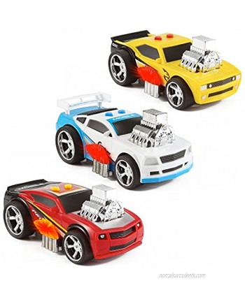 3-in-1 Hot Rod Muscle Race Car Vehicle Toy PlaySet w  Forward Drive Motion Lights & Sounds