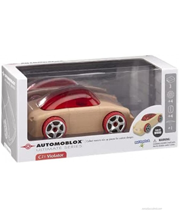 Automoblox Ultimate C-21 Violator — Wooden Mix-and-Match Car— Build and Rebuild — Ages 4+