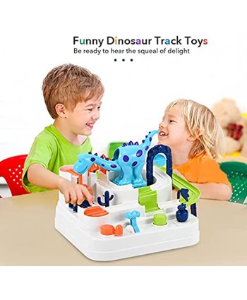 Cars Track Toy Car Adventure Track Kids Toys Dinosaur Adventure Car Race Track Toys Playsets for 3 4 5 6 Year Old Boys Girls Interactive Games Vehicle Playset Gifts for Kids
