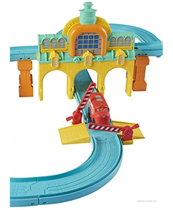 Chuggington All Aboard Starter Set with Motorized T.A.G. Touch and Go Wilson Figure Eight Track Set Motorized Toy Train Included 3.75 Inch Scale Birthday Gift for Kids Age 3 and Up