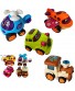 Himeeu Set of 4 Push and Go Friction Powered Vehicles ,Toys Train Helicopter Airplane Car Inertia Car Toys for Toddlers,Construction Vehicles