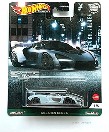 Hotwheels Premium Car Culture McLaren Senna [Blue Gray] Exotic Envy 1 5