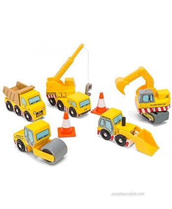 Le Toy Van Wooden Construction Vehicles Set